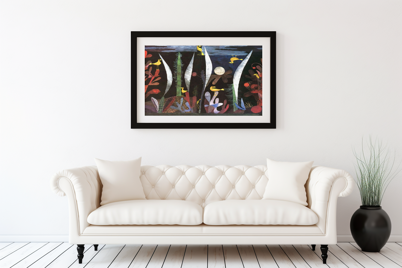 Paysage aux oiseaux jaunes - Paul Klee - Toile premium 430g (qualité galerie)