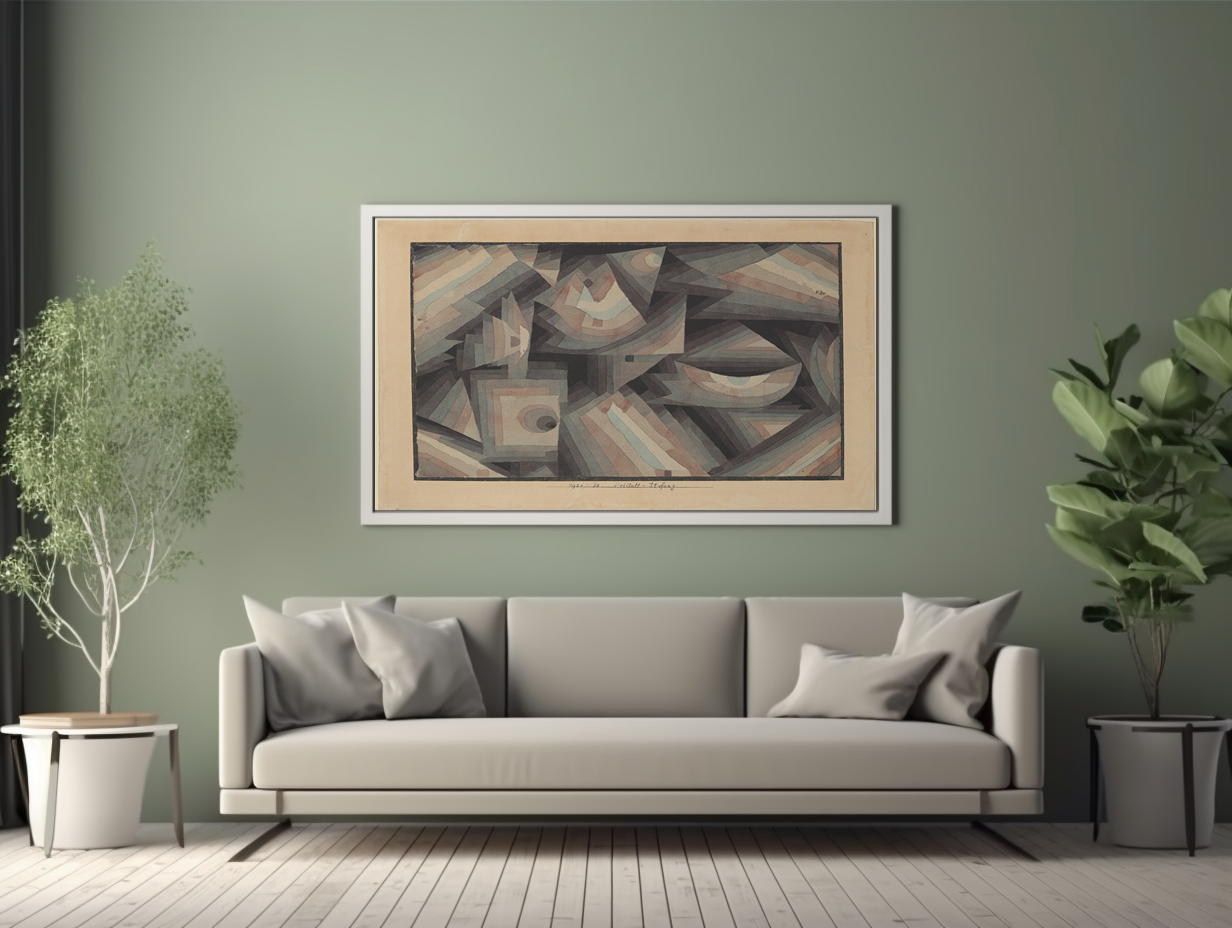 Gradation of Crystal - Paul Klee - Premium Canvas 430g (gallery quality)