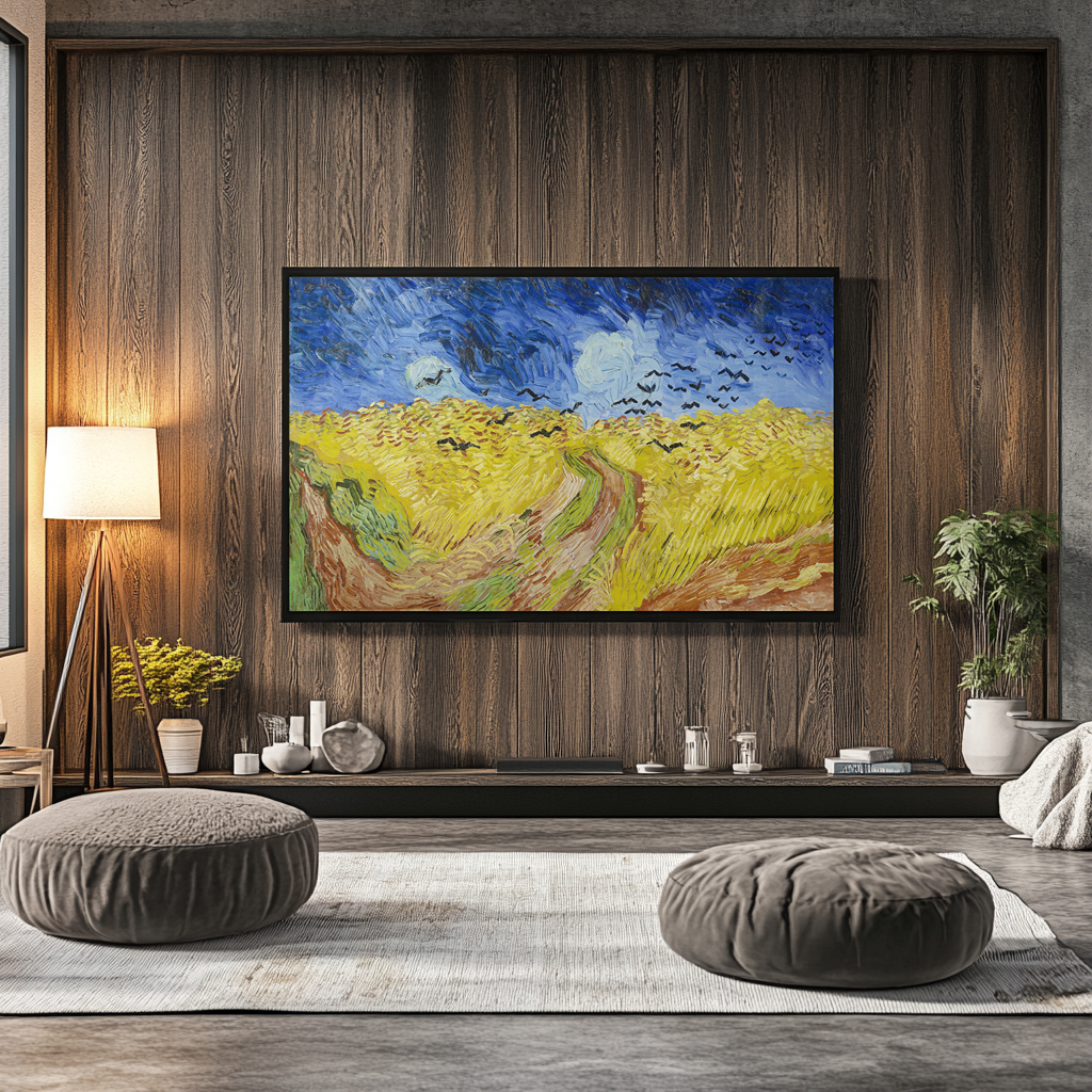 Champ de blé aux corbeaux - Vincent Van Gogh - Toile premium 430g (qualité galerie)