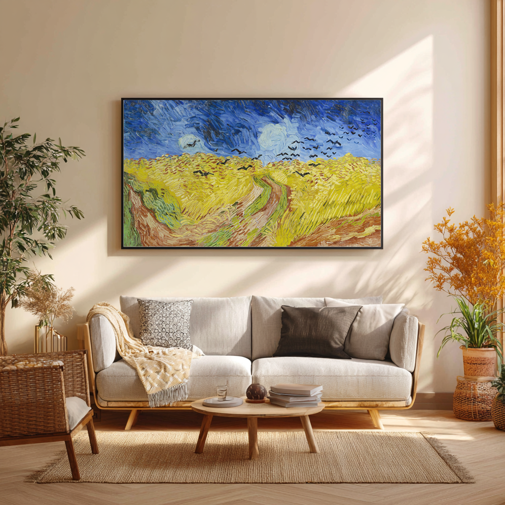 Champ de blé aux corbeaux - Vincent Van Gogh - Toile premium 430g (qualité galerie)