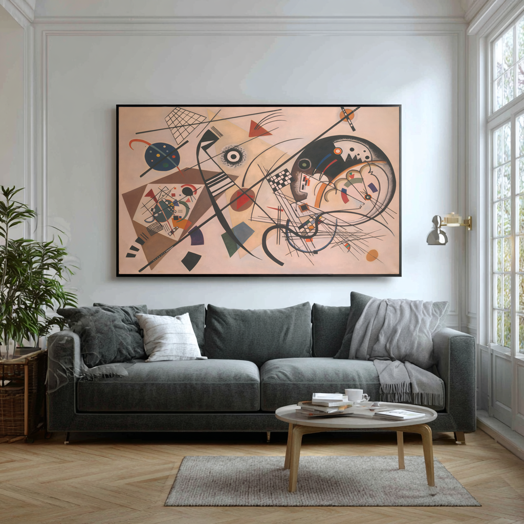 Ligne continue - Vassily Kandinsky - Toile premium 430g (qualité galerie)