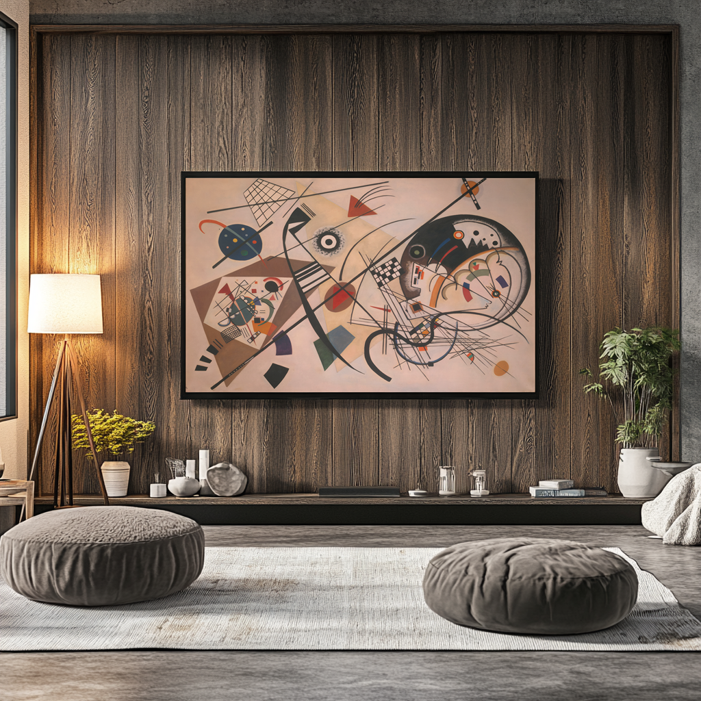 Ligne continue - Vassily Kandinsky - Toile premium 430g (qualité galerie)