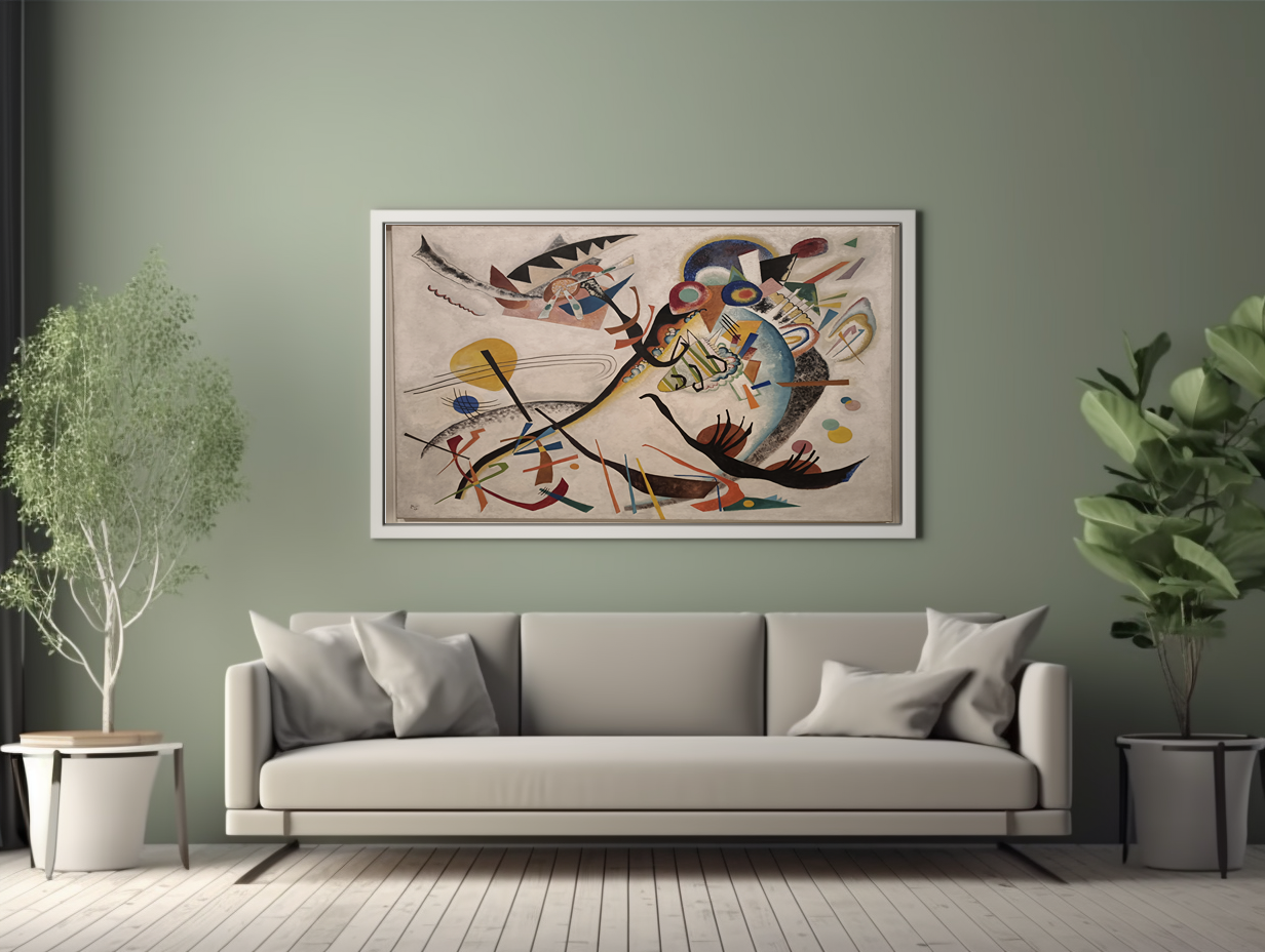Segment bleu - Vassily Kandinsky - Toile premium 430g (qualité galerie)