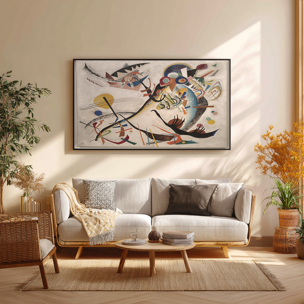 Blue Segment - Wassily Kandinsky - 430g Premium Canvas (Gallery Quality)