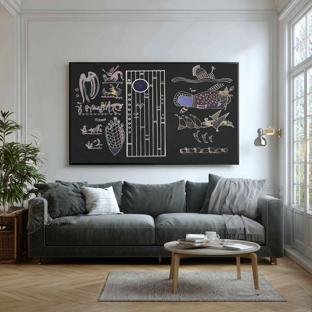 Unfinished Painting - Wassily Kandinsky - Premium canvas 430g (gallery quality)