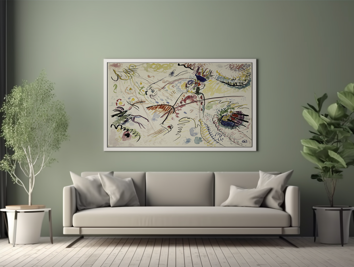 Étude pour petites joies - Wassily Kandinsky - Toile premium 430g (qualité galerie)