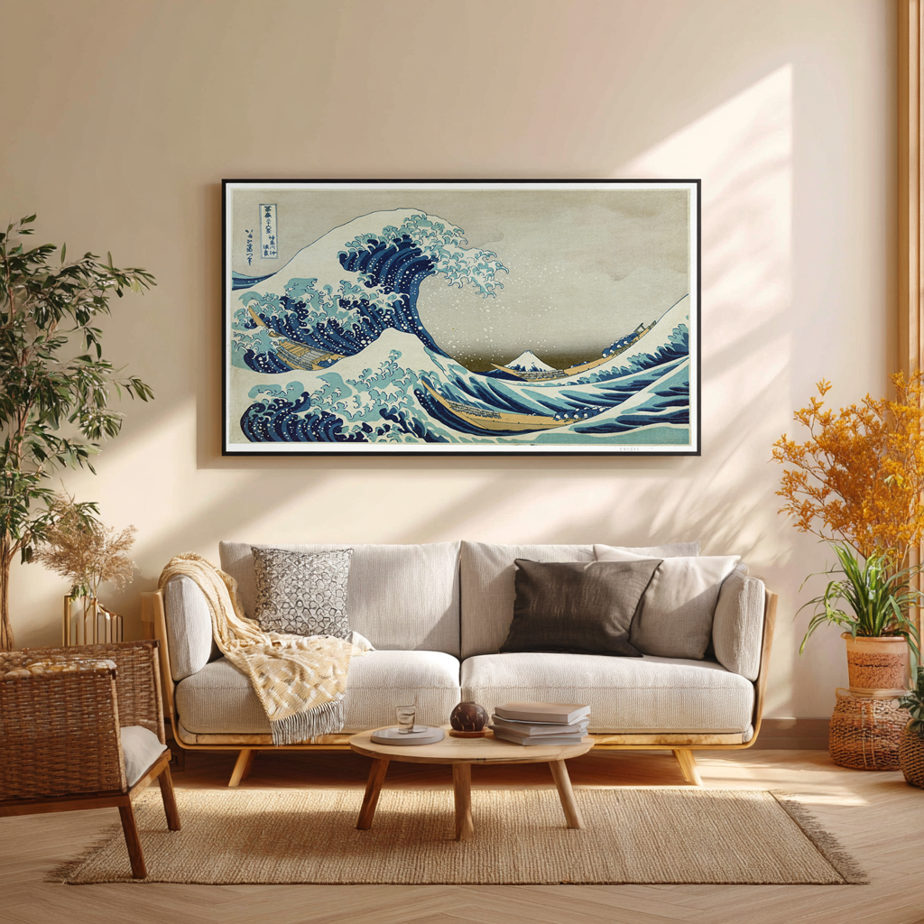 The Great Wave off Kanagawa - Katsushika Hokusai - Premium Canvas 430g (gallery quality)
