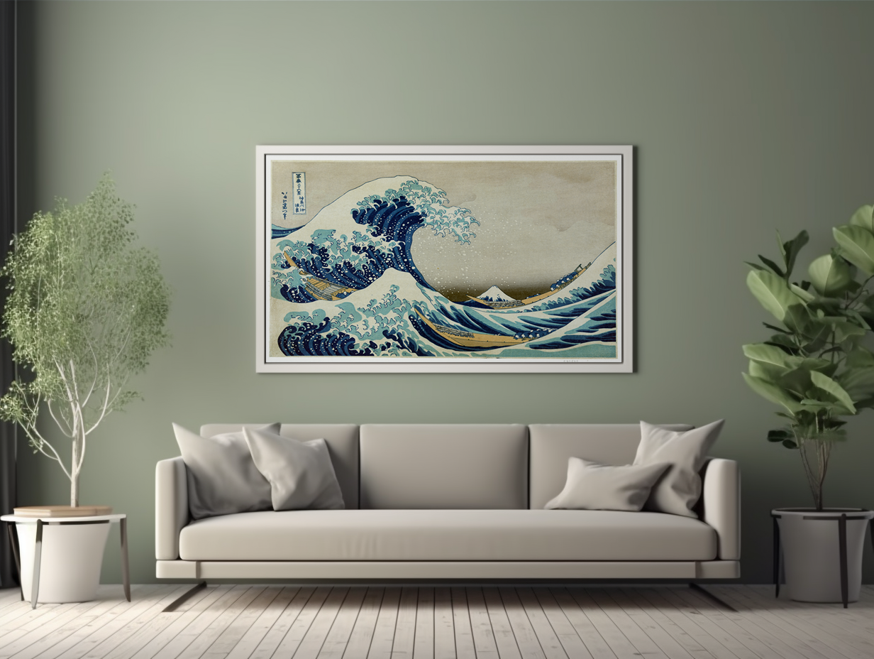 The Great Wave off Kanagawa - Katsushika Hokusai - Premium Canvas 430g (gallery quality)