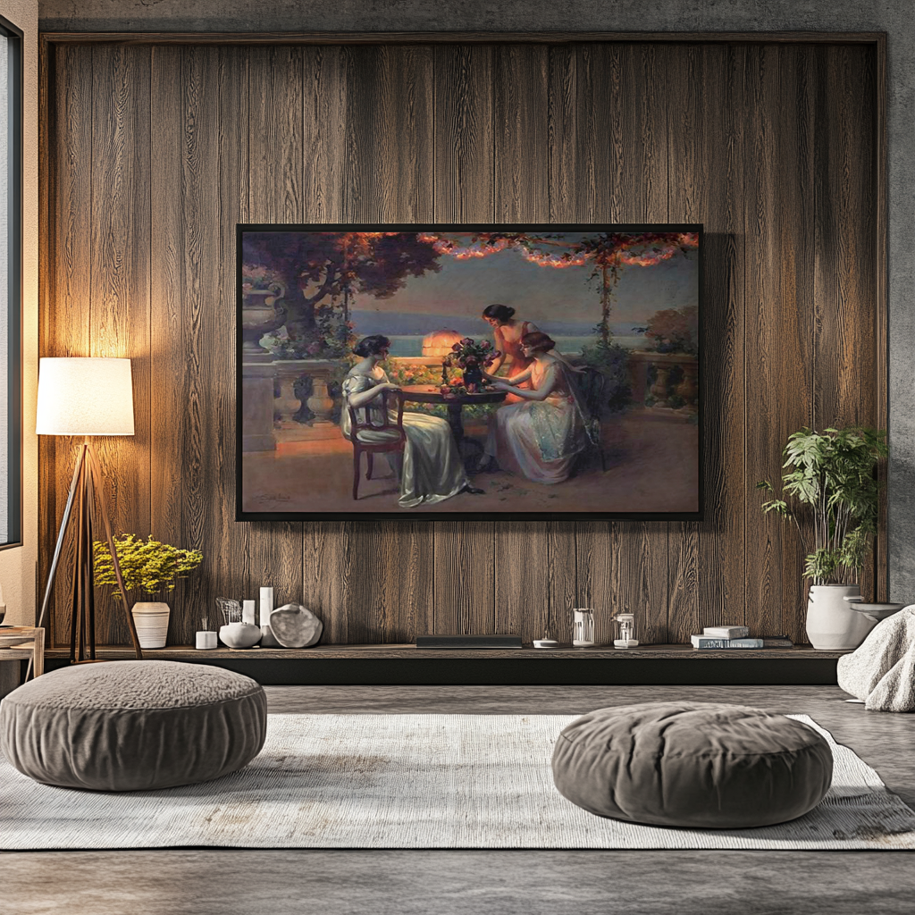 La fin du dîner - Jules-Alexandre Grun - Toile premium 430g (qualité galerie)