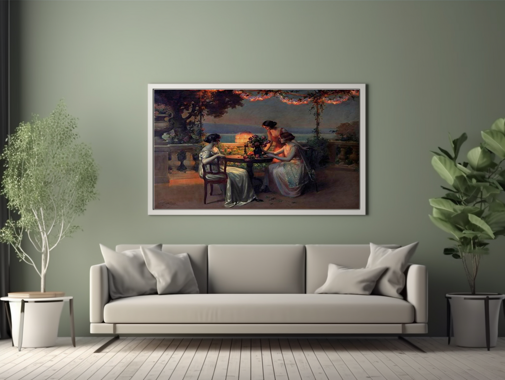 La fin du dîner - Jules-Alexandre Grun - Toile premium 430g (qualité galerie)