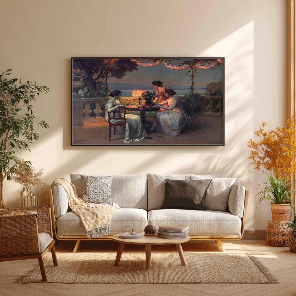 La fin du dîner - Jules-Alexandre Grun - Toile premium 430g (qualité galerie)