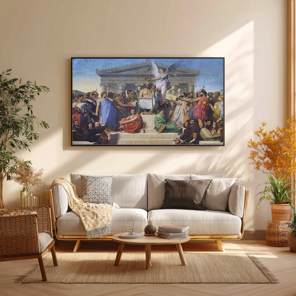The Apotheosis of Homer - Jean-Auguste Dominique - Premium Canvas 430g (gallery quality)