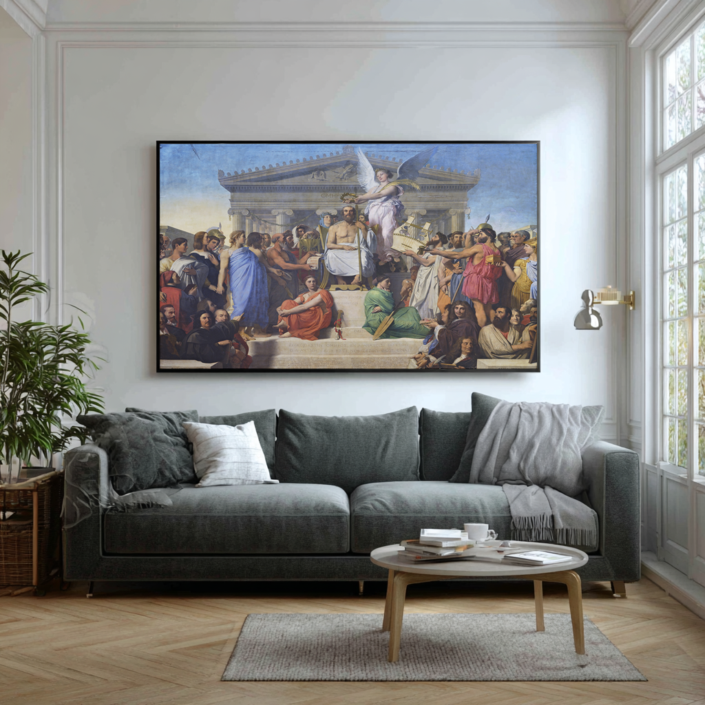 The Apotheosis of Homer - Jean-Auguste Dominique - Premium Canvas 430g (gallery quality)