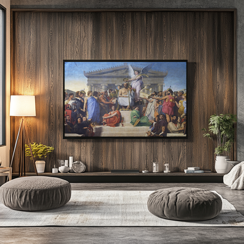The Apotheosis of Homer - Jean-Auguste Dominique - Premium Canvas 430g (gallery quality)