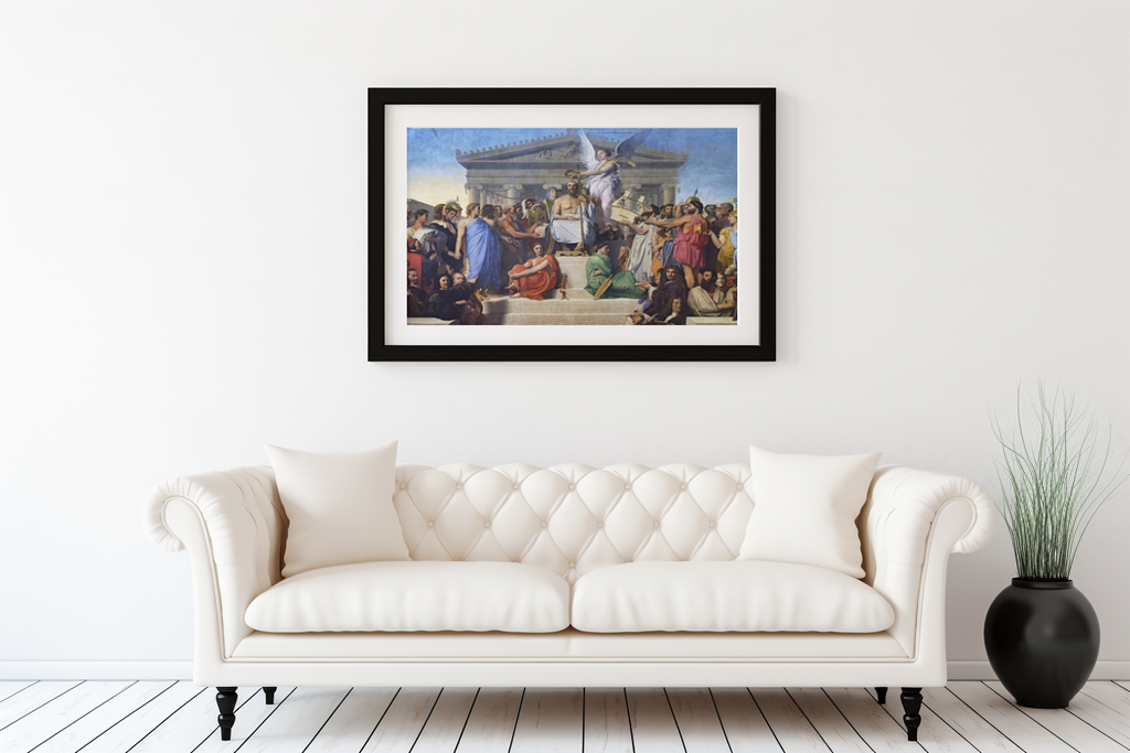 The Apotheosis of Homer - Jean-Auguste Dominique - Premium Canvas 430g (gallery quality)