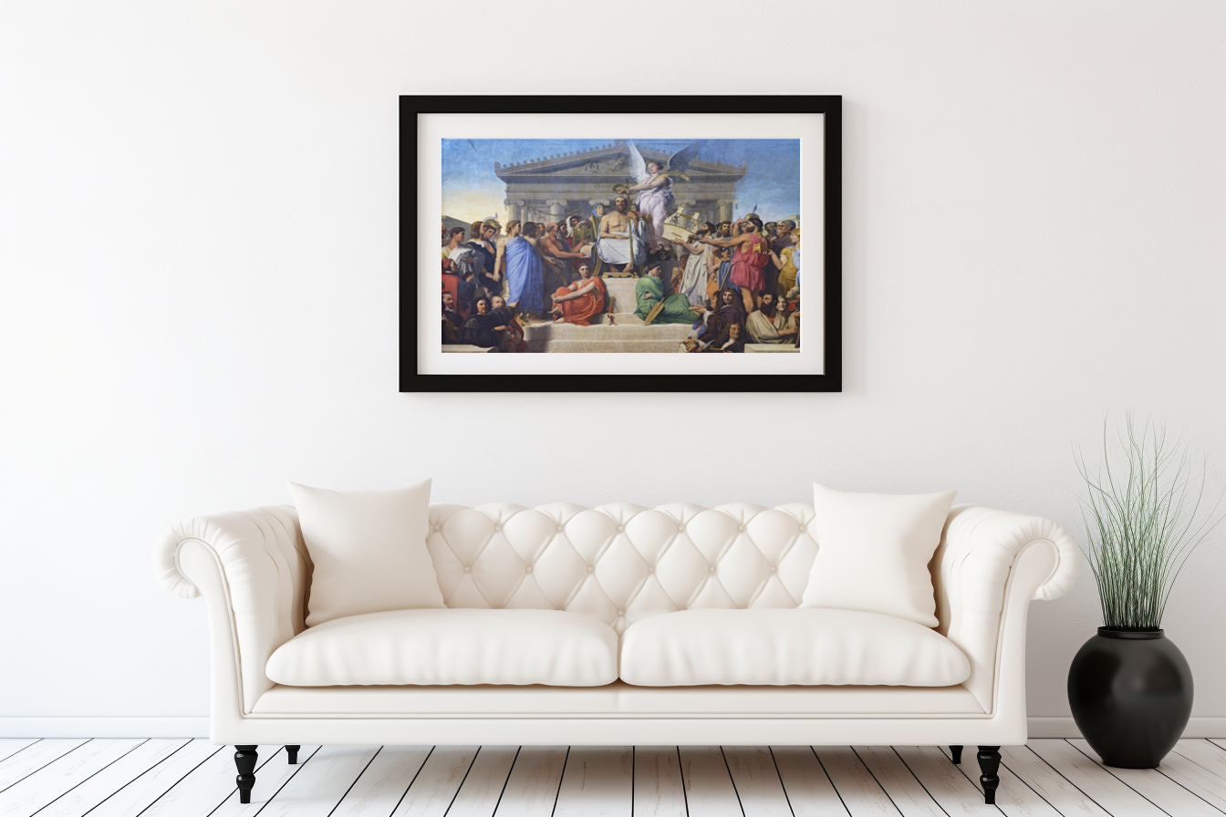 The Apotheosis of Homer - Jean-Auguste Dominique - Premium Canvas 430g (gallery quality)