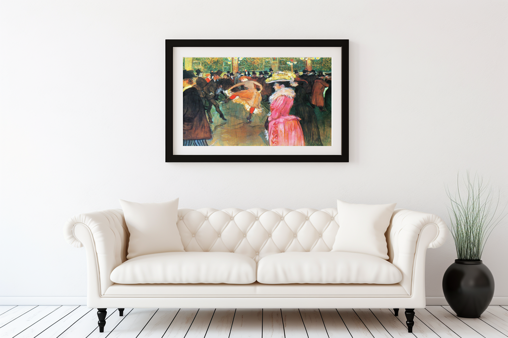 Au Moulin Rouge : La danse - Henri de Toulouse-Lautrec - Toile premium 430g (qualité galerie)