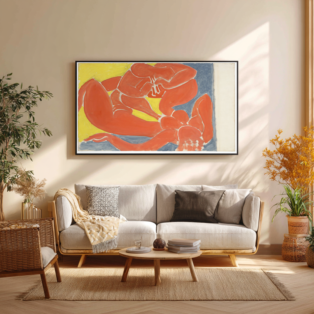 Nymphe et Faune rouge - Henri Matisse - Toile premium 430g (qualité galerie)
