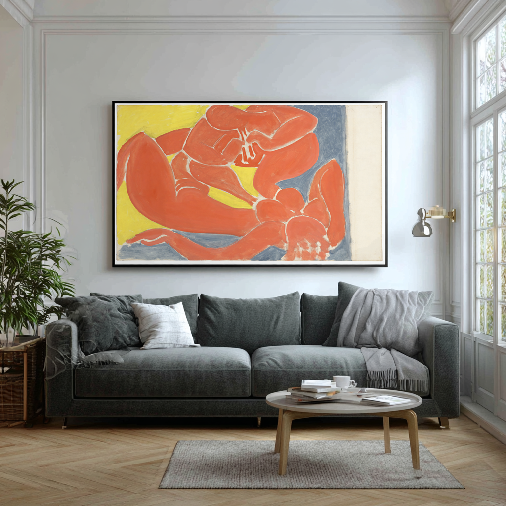 Nymphe et Faune rouge - Henri Matisse - Toile premium 430g (qualité galerie)