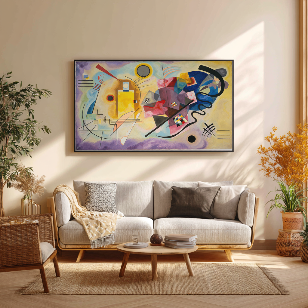 Jaune, rouge, bleu - Vassily Kandinsky - Toile premium 430g (qualité galerie)