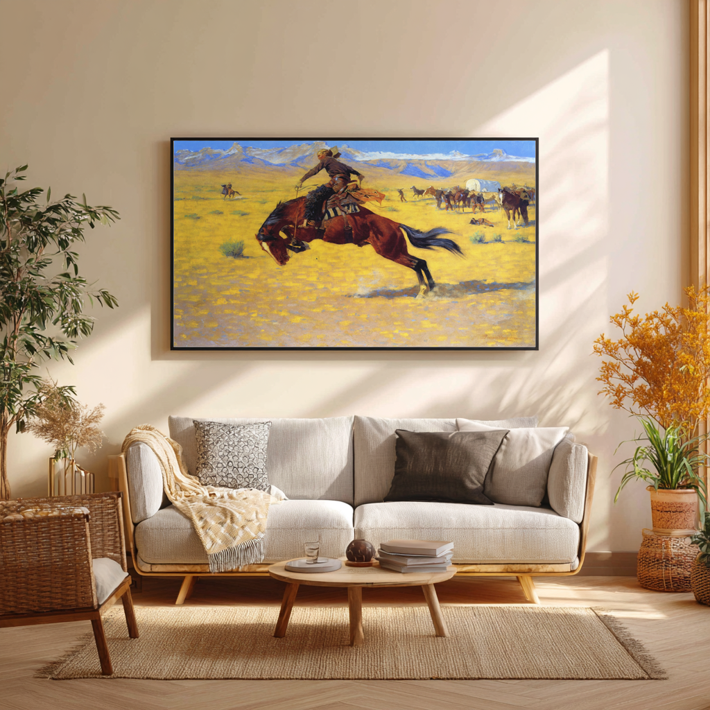 Matin froid dans les prairies - Frederic Remington - Toile premium 430g (qualité galerie)