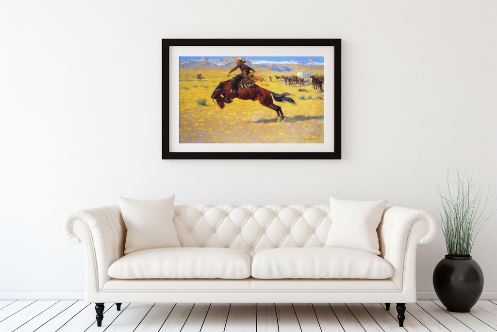 Matin froid dans les prairies - Frederic Remington - Toile premium 430g (qualité galerie)