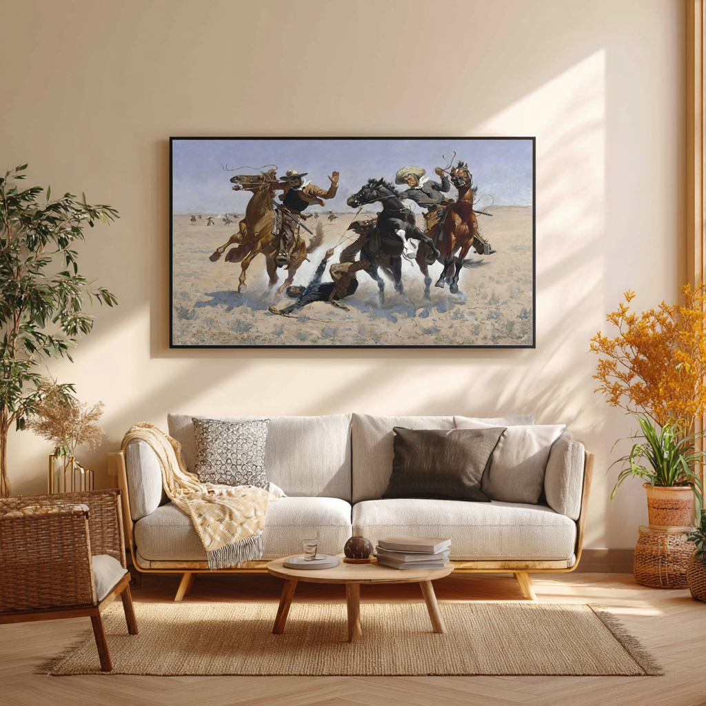 Helping a Comrade - Frederic Remington - Premium Canvas 430g (gallery quality)