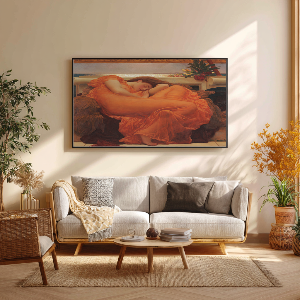 Soleil ardent de juin - Sir Frederic Leighton - Toile premium 430g (qualité galerie)