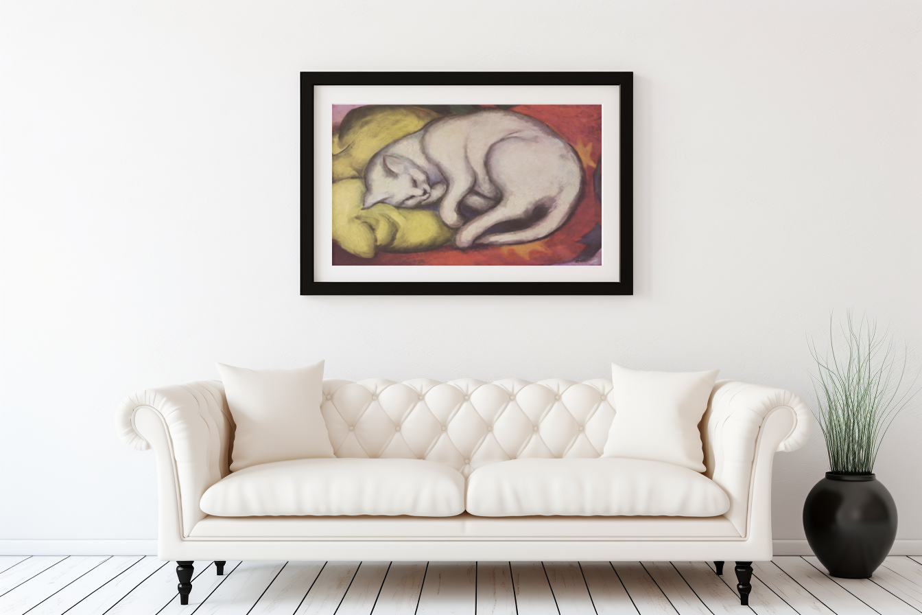 White Cat - Franz Marc - Premium canvas 430g (gallery quality)