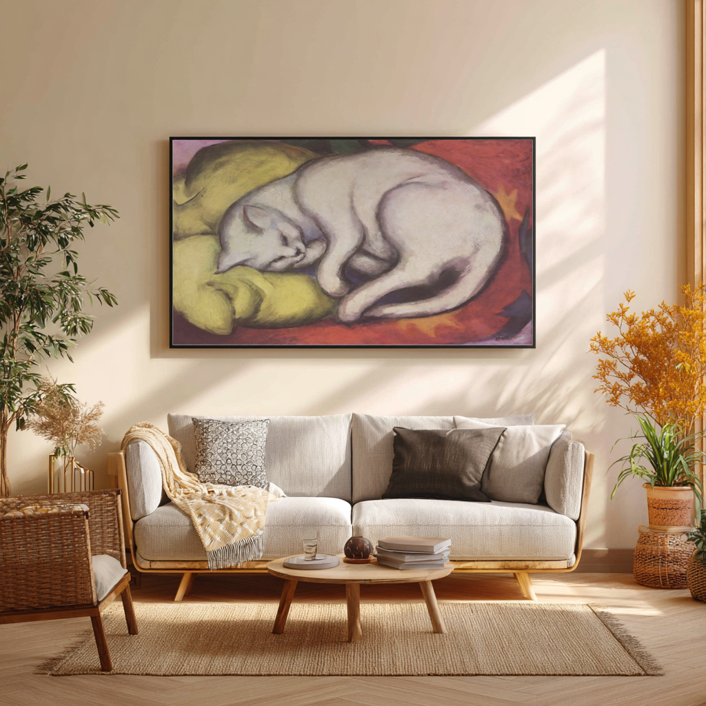 White Cat - Franz Marc - Premium canvas 430g (gallery quality)
