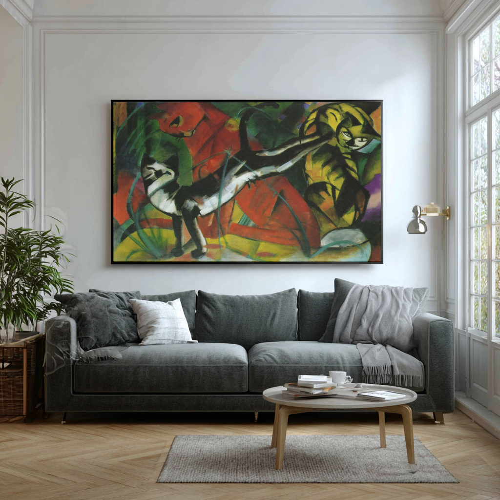 Three Cats - Franz Marc - Premium canvas 430g (gallery quality)