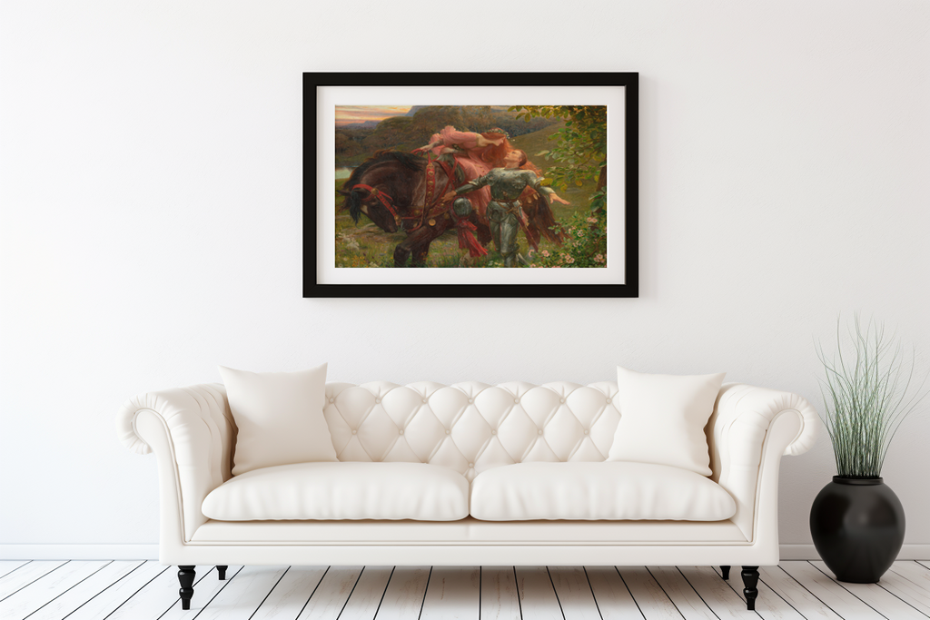 La belle Dame sans Merci - Sir Frank Dicksee - Premium Canvas 430g (Gallery Quality)