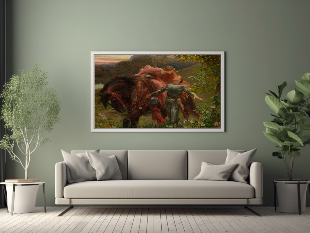 La belle Dame sans Merci - Sir Frank Dicksee - Premium Canvas 430g (Gallery Quality)