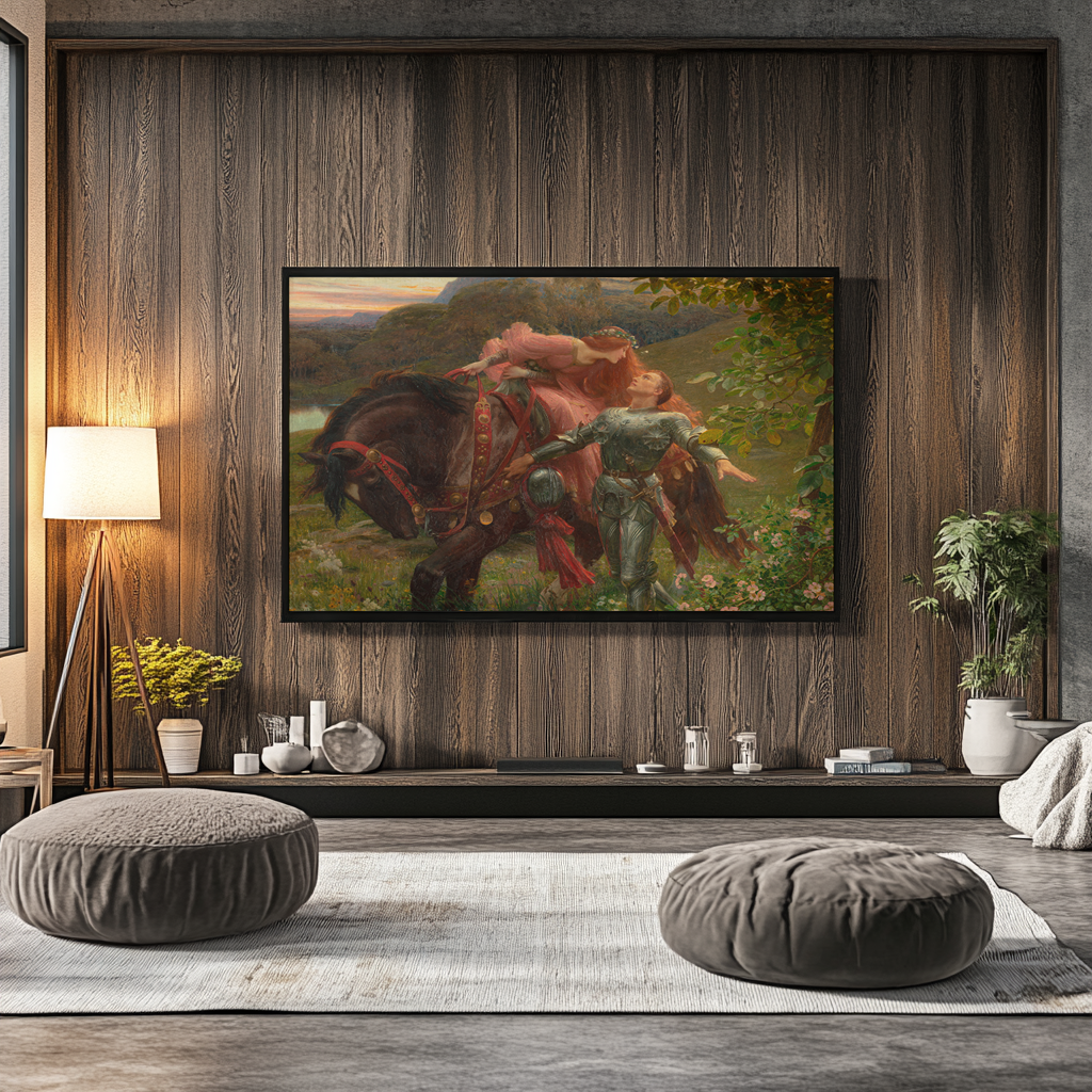 La belle Dame sans Merci - Sir Frank Dicksee - Premium Canvas 430g (Gallery Quality)