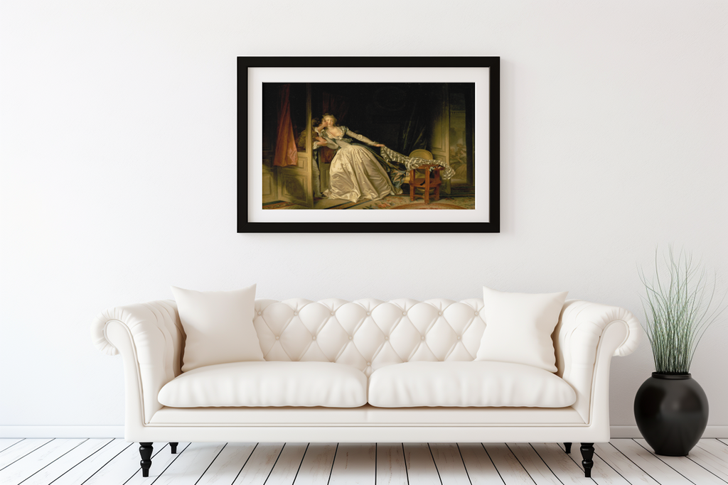 Le baiser volé - Jean-Honoré Fragonard - Toile premium 430g (qualité galerie)