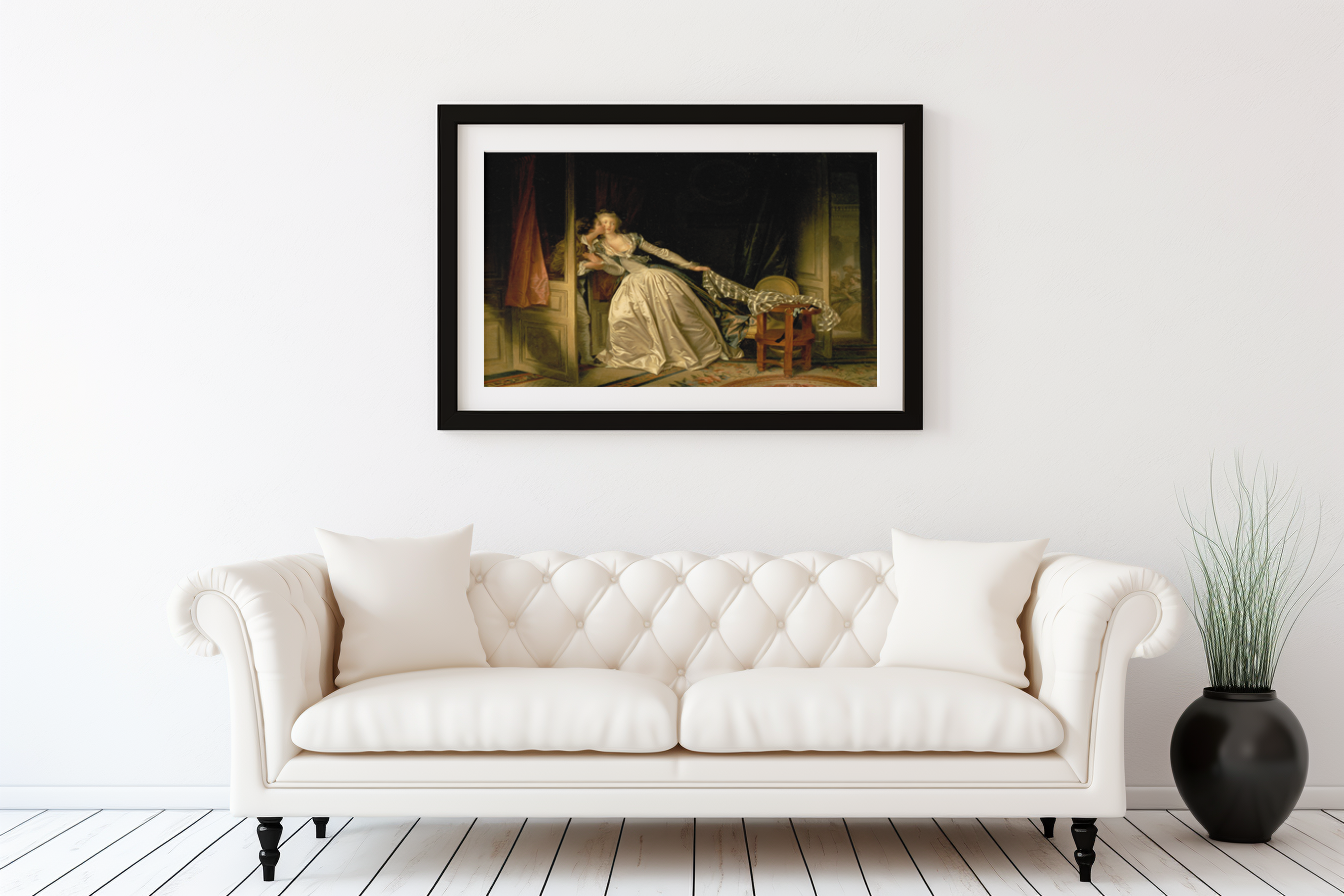 The Stolen Kiss - Jean-Honoré Fragonard - Premium 430g Canvas (Gallery Quality)