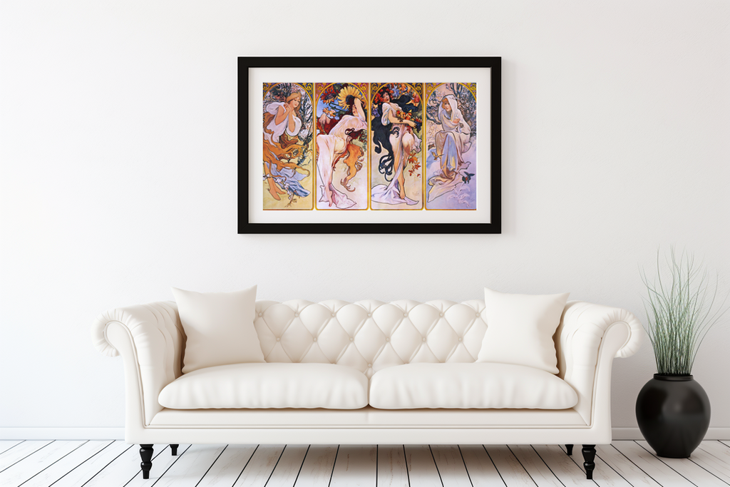The Four Seasons - Alphonse Mucha - Premium canvas 430g (gallery quality)