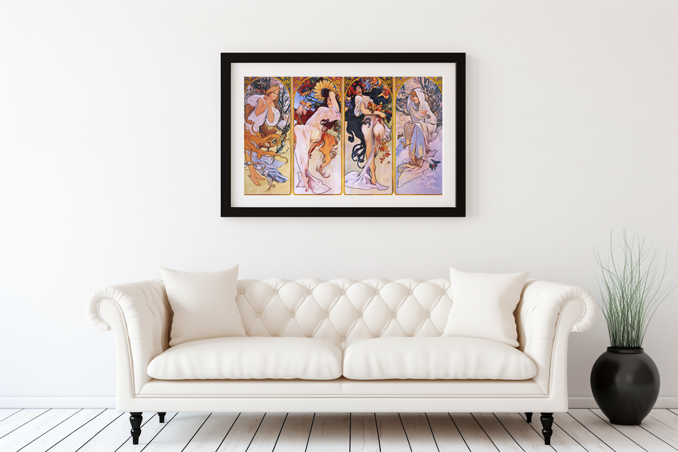 The Four Seasons - Alphonse Mucha - Premium canvas 430g (gallery quality)
