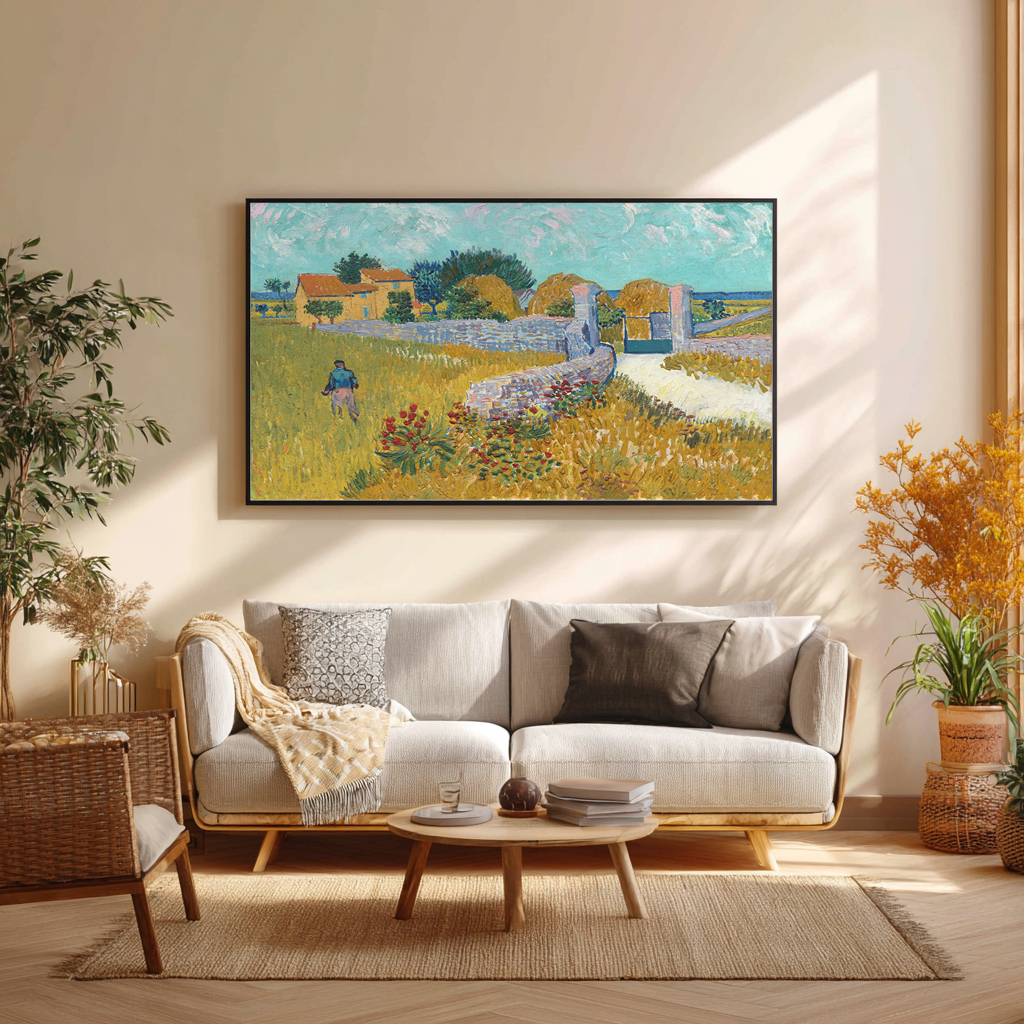 Ferme en Provence - Vincent Van Gogh - Toile premium 430g (qualité galerie)