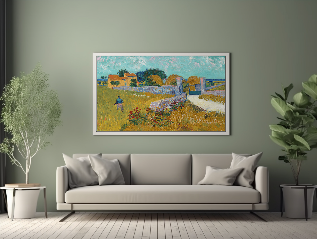 Ferme en Provence - Vincent Van Gogh - Toile premium 430g (qualité galerie)