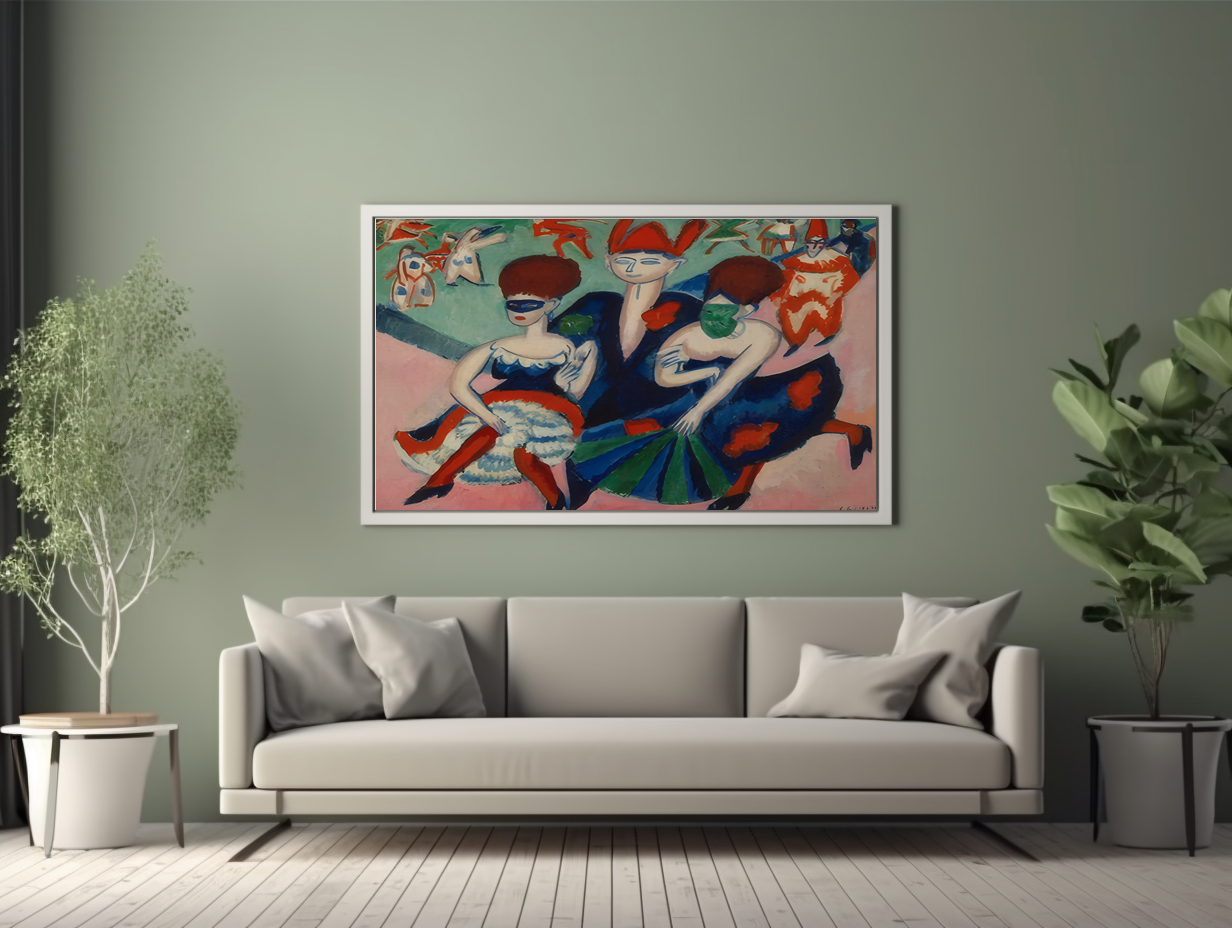 Danseurs masqués - Ernst Ludwig Kirchner - Toile premium 430g (qualité galerie)