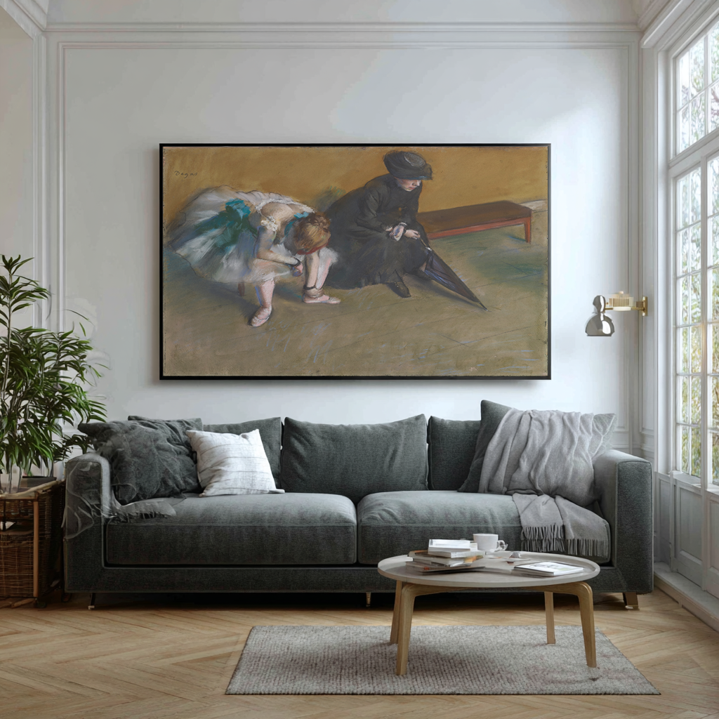 The Wait - Edgar Degas - Premium Canvas 430g (gallery quality)