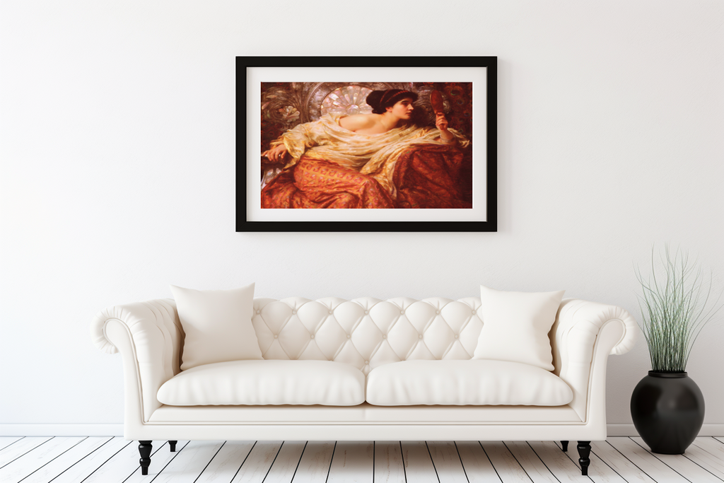 Le miroir - Sir Frank Dicksee - Toile premium 430g (qualité galerie)