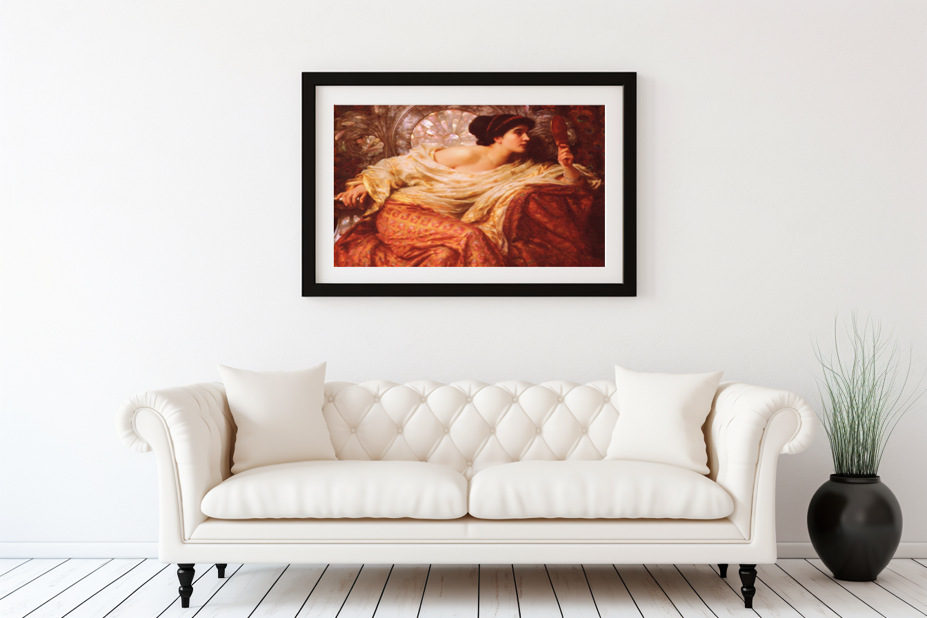 The Mirror - Sir Frank Dicksee - Premium 430g Canvas (Gallery Quality)