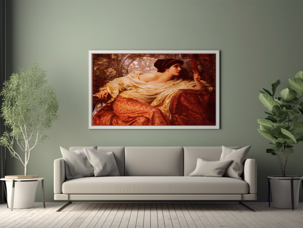 Le miroir - Sir Frank Dicksee - Toile premium 430g (qualité galerie)