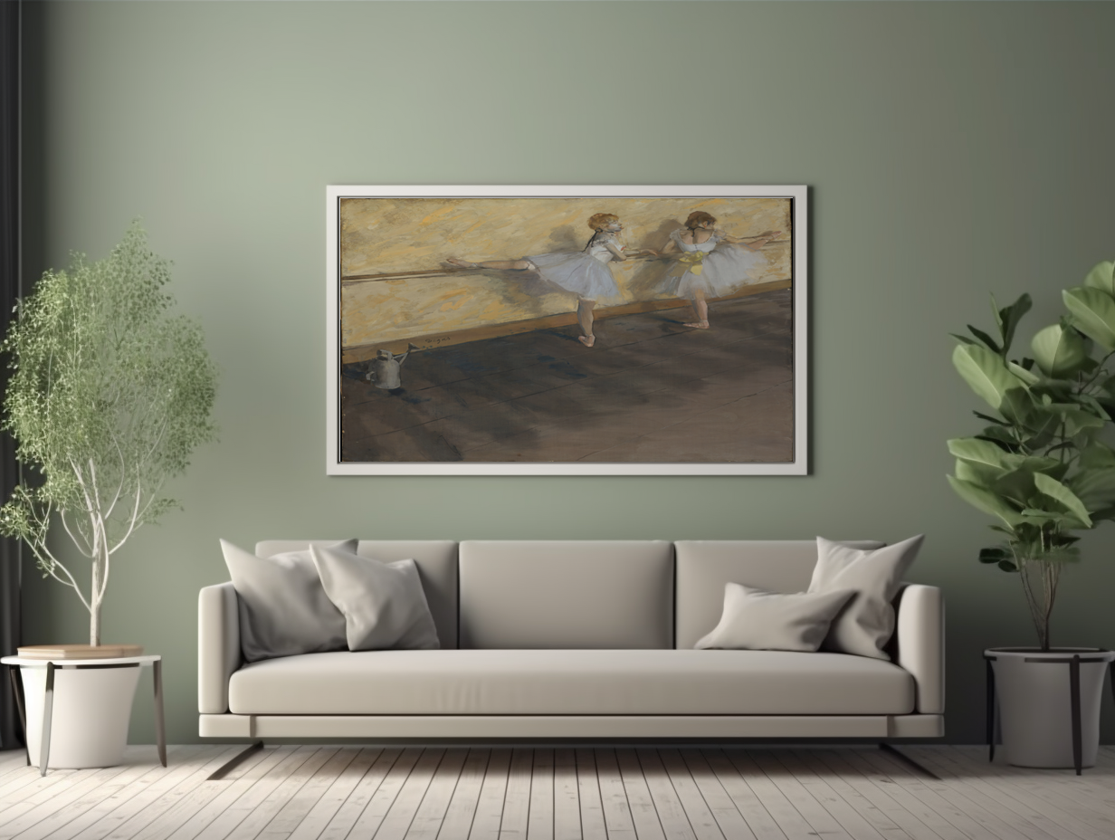 Dancers Practicing at the Bar - Edgar Degas - Premium canvas 430g (gallery quality)