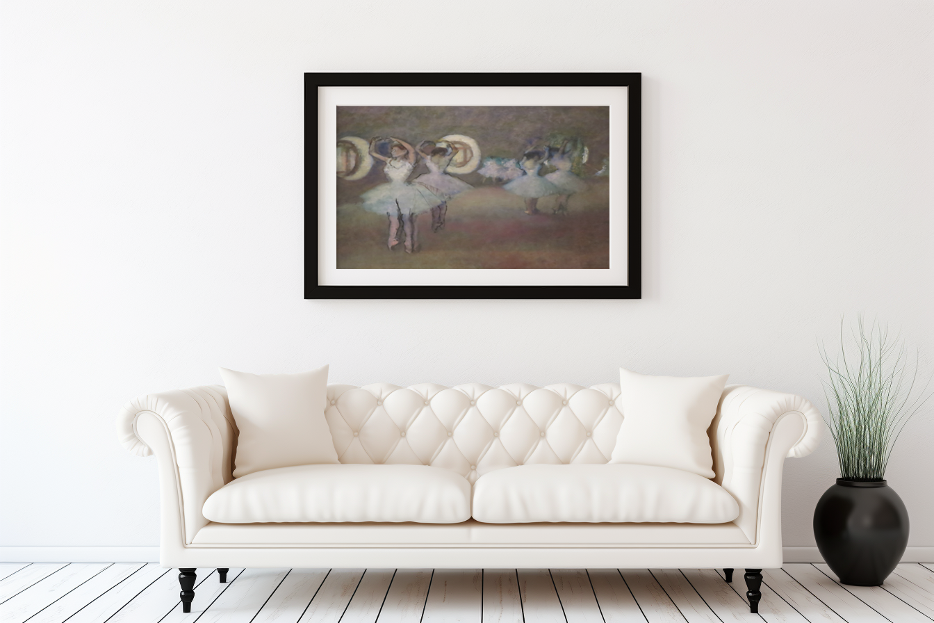 Dancers at the Rotunda of the Paris Opera - Edgar Degas - Premium Canvas 430g (gallery quality)