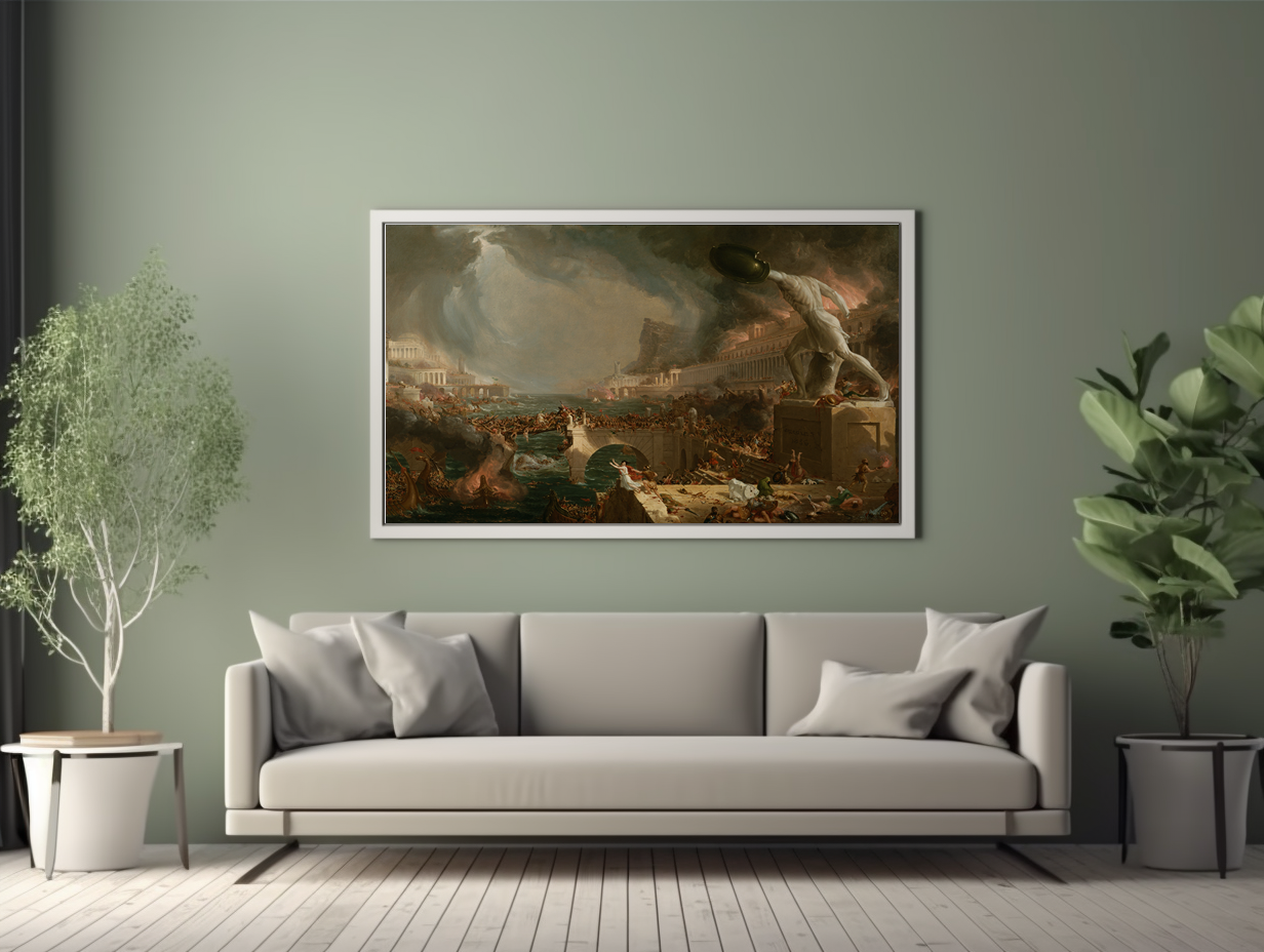 The Course of Empire: Destruction - Thomas Cole - Premium Canvas 430g (gallery quality)