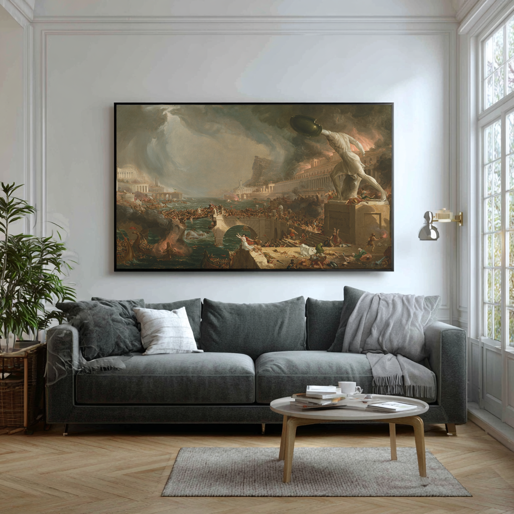 The Course of Empire: Destruction - Thomas Cole - Premium Canvas 430g (gallery quality)