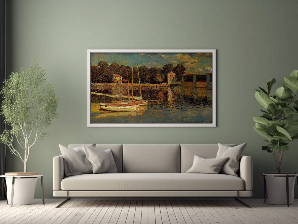 Le Pont d'Argenteuil - Claude Monet - Toile premium 430g (qualité galerie)